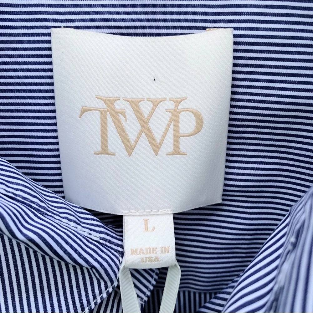 TWP Women's Blue Button Down Shirt - Picture 5 of 5